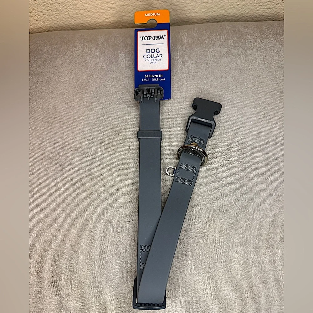 Dog Collar, Slate Blue, Size Medium — Top Paw
